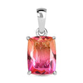 Sunset Triplett Quarz Anhänger, 925 Silber platiniert ca. 7.29 ct
