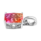 Sunset Triplett Quarz Anhänger, 925 Silber platiniert ca. 7.29 ct