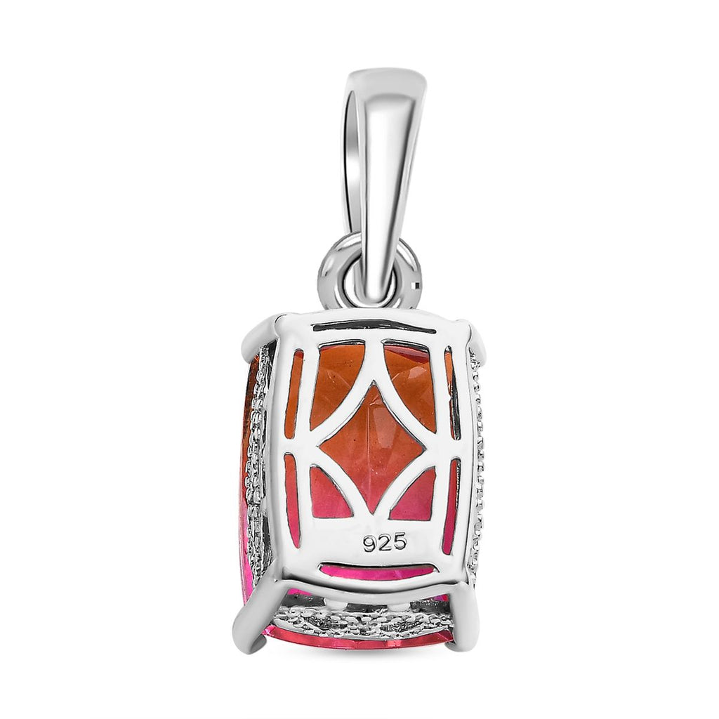 Sunset Triplett Quarz Anhänger, 925 Silber platiniert ca. 7.29 ct