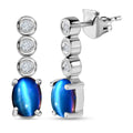Aurora Mondstein und Zirkon Ohrringe - 2,08 ct.
