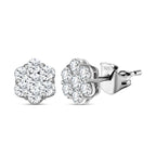 LUSTRO STELLA -  AAA Zirkonia Ohrringe, 925 Silber platiniert, ca. 3.05 ct