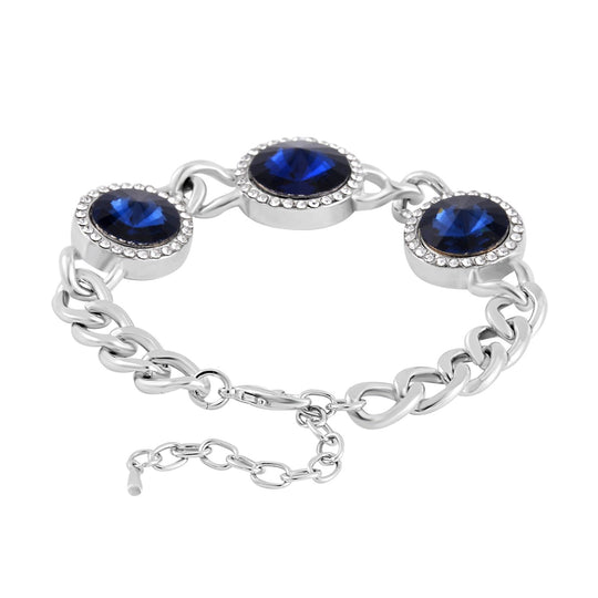 Glas, Weißer Kristall Armband ca. 19 cm+ 5 cm Extender