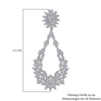 Designer weiße Zirkon-Ohrringe, ca. 4.00 ct