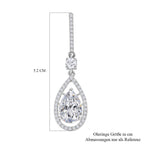 Weiße Zirkonia Ohrringe, ca. 4.00 ct