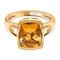 AA Premium Brasilianischer Heliodor Ring, 925 Silber Gelbgold Vermeil, (Größe 17.00) ca. 3.78 ct