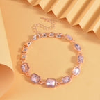 Rosa Kristall Armband, ca. 19 cm