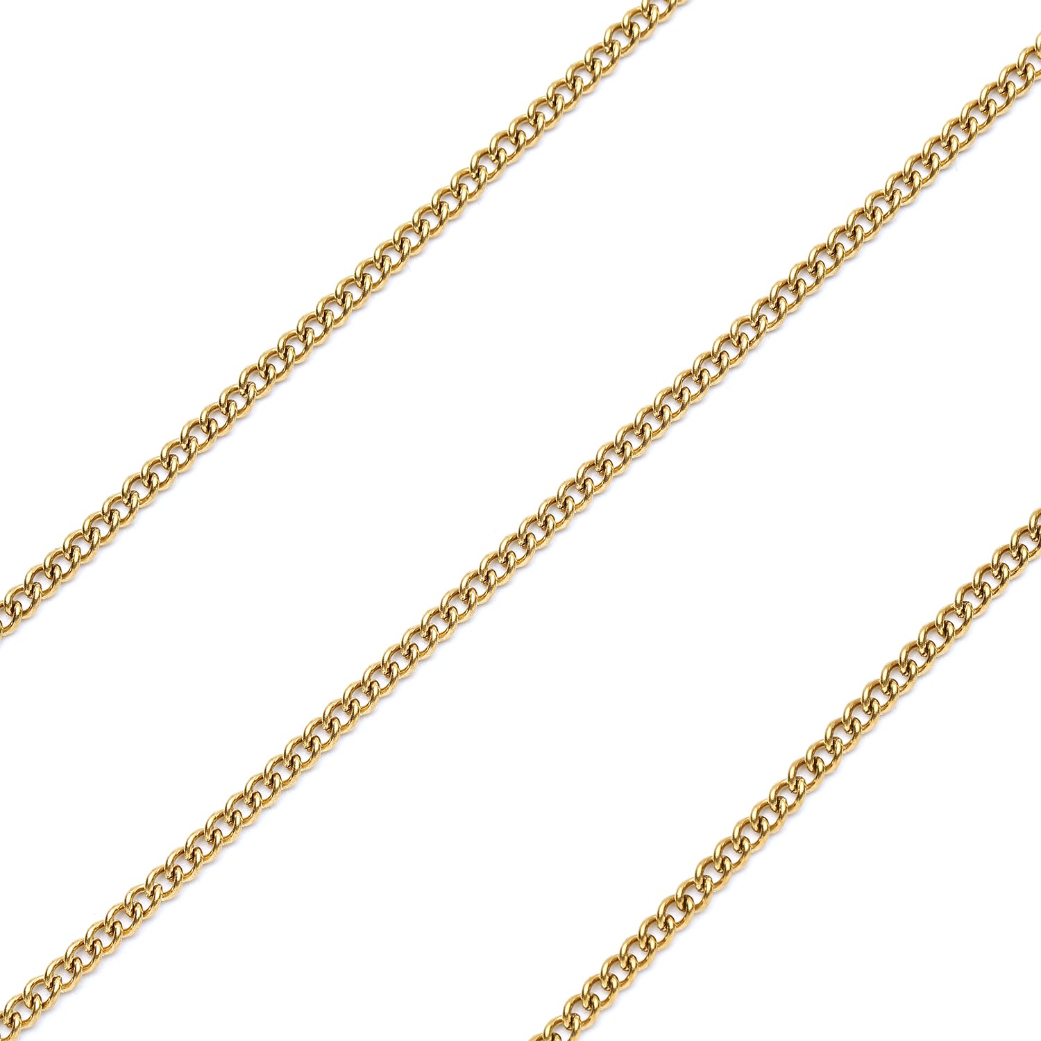 3-lagige Halskette, ca. 40.5 cm, 316L Edelstahl IP-Gold