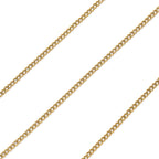 3-lagige Halskette, ca. 40.5 cm, 316L Edelstahl IP-Gold