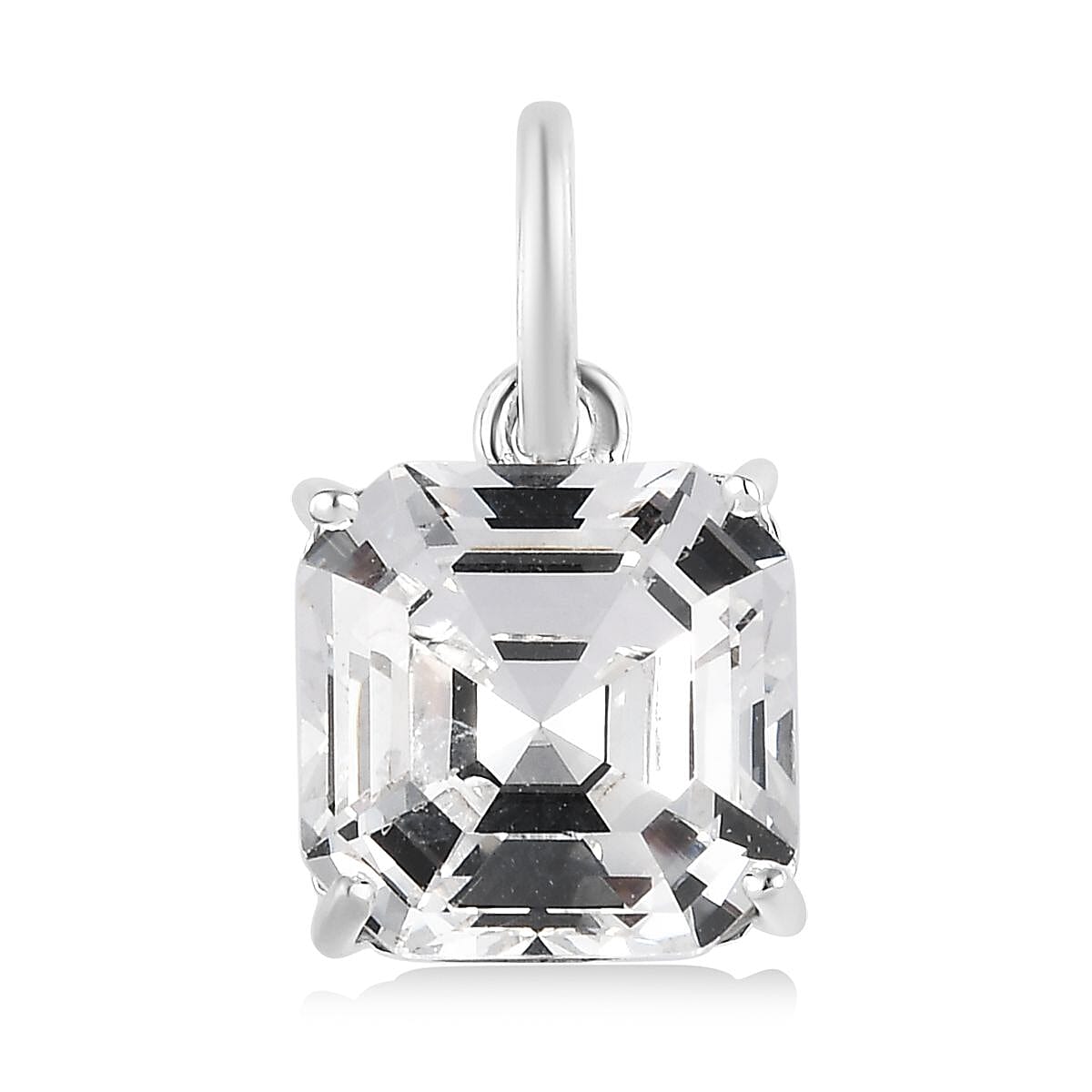 Weißer Kristall Anhänger 925 Silber