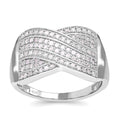 Weißer Diamant Ring, 925 Silber platiniert, (Größe 19.00), ca. 0.50 ct