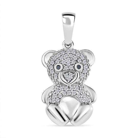 Natürlicher Champagner Diamant und Schwarzer Diamant, Anhänger 925 Silber Roségold Vermeil ca. 0.25 ct