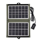 Tragbares Solarpanel, 7W, USB und Mehrfachanschlüsse, Wasserdichtes Etui, 15x20 cm