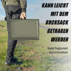 Tragbares Solarpanel, 7W, USB und Mehrfachanschlüsse, Wasserdichtes Etui, 15x20 cm