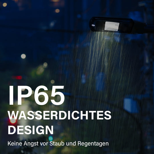 Solarlampe mit Sensor für den Außenbereich, 6x6.4x31cm, Schwarz
