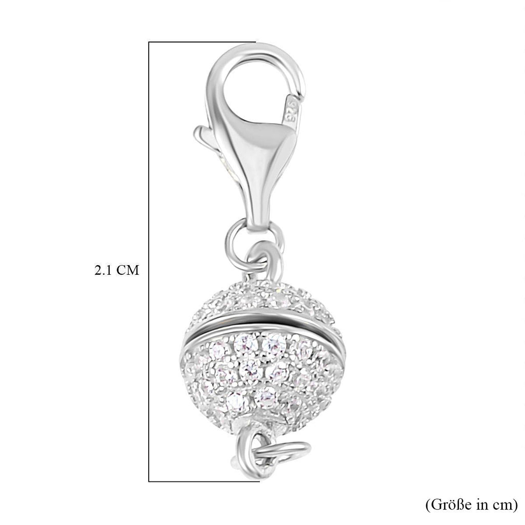 Zirkonia Magnetverschluss Silber