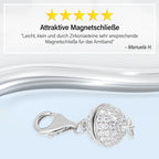 Zirkonia Magnetverschluss Silber