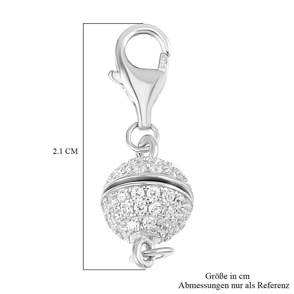 Zirkonia Magnetverschluss Silber