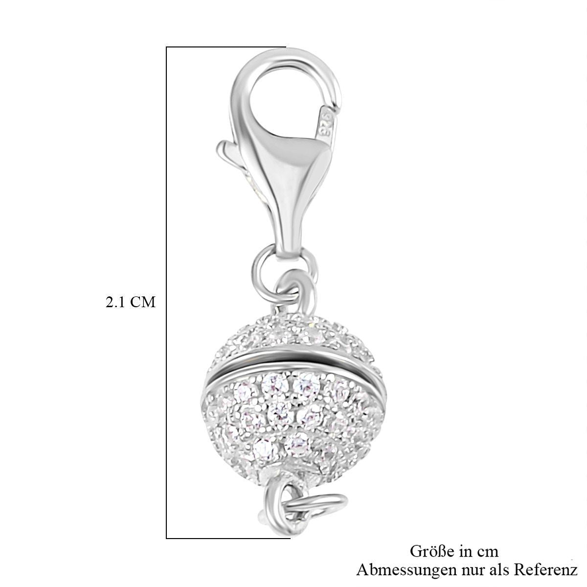 Zirkonia Magnetverschluss Silber