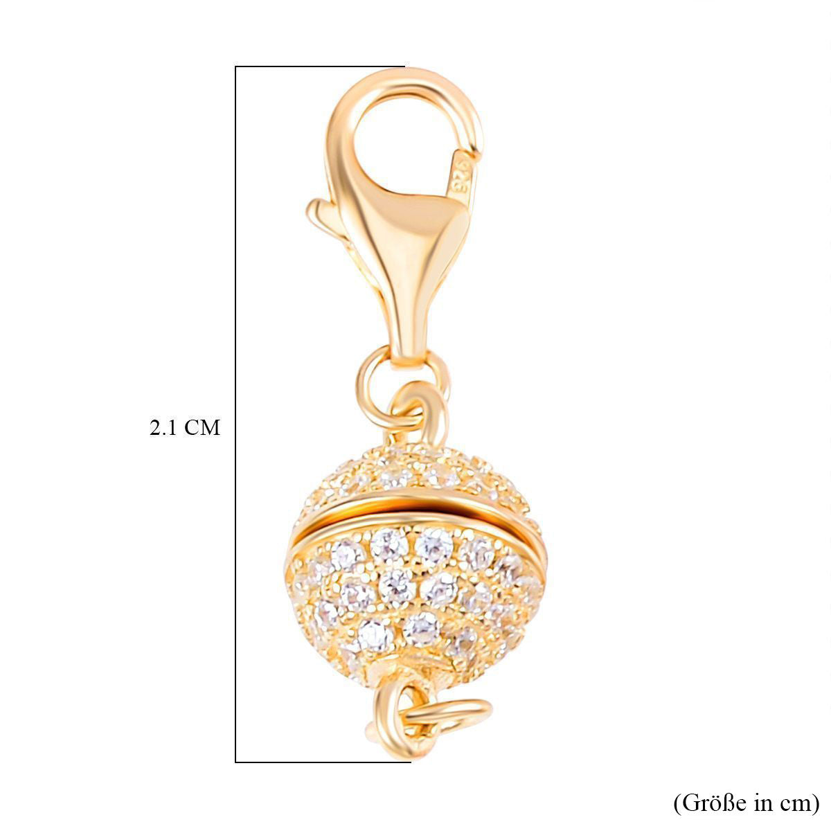 Zirkonia Magnetverschluss Gold