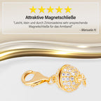 Zirkonia Magnetverschluss Gold