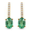 LUXORO zertifizierte und geprüfte AAA Kagem sambische Smaragd und Diamant-Ohrringe- 1,75 ct.