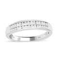 Weißer Diamant Ring, 925 Silber platiniert, (Größe 19.00), ca. 0.33 ct