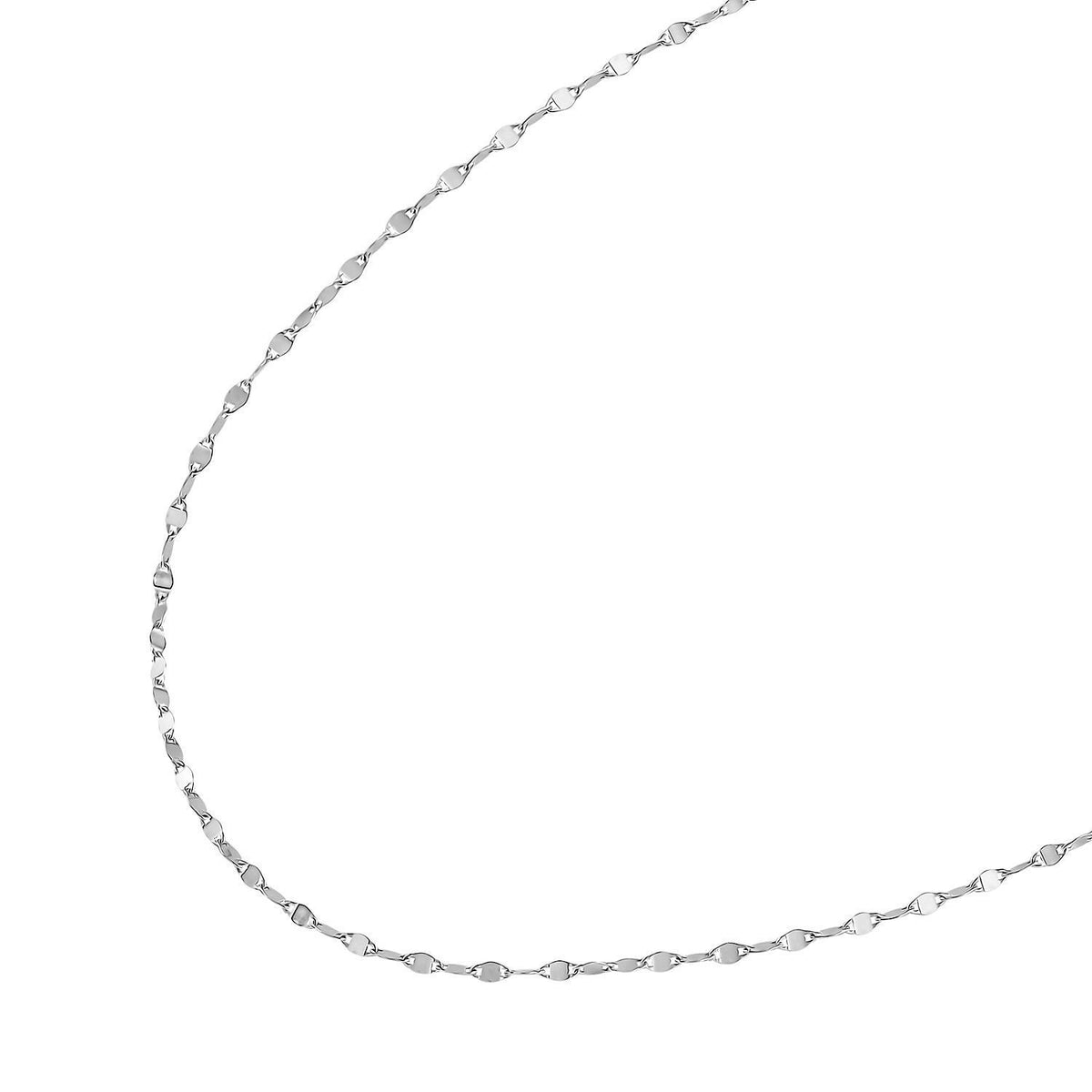 Prämie 950 Platin Flache Spiegel Kette ca. 56 cm ca. 2,70g