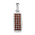 Roter Granat Anhänger 925 Silber ca. 0.46 ct
