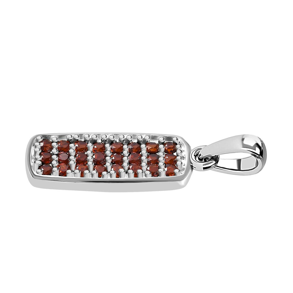 Roter Granat Anhänger 925 Silber ca. 0.46 ct