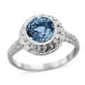 Royal Bali - Himmelblauer Topas Ring, 925 Silber (Größe 17.00) ca. 3.54 ct
