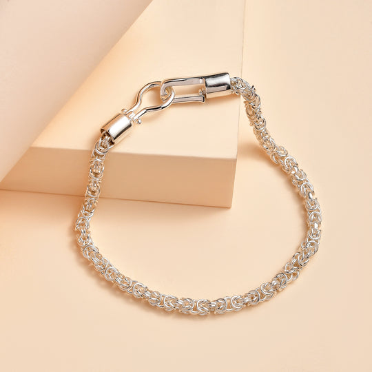 925 Silber Königskette-Armband ca. 19 cm ca. 10,00g