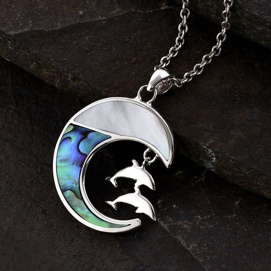 Abalone Muschel Anhänger 925 Silber 0.80 ct