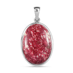Norwegischer Thulit Anhänger, 925 Silber rhodiniert, ca. 35.93 ct
