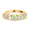 Natürlicher, äthiopischer Welo Opal Ring, 925 Silber Gelbgold Vermeil (Größe 16.00) ca. 1.59 ct