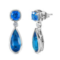 Karibik Quarz und Zirkon Ohrringe - 9,59 ct.