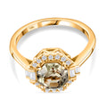 ILIANA AAA Turkizit und Diamant-Ring, SI G-H, 750 Gelbgold (Größe 20.00) ca. 1,80 ct