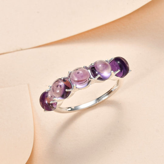 Rosa Amethyst Ring, 925 Silber , ca. 2.93 ct