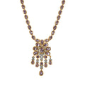 Rose De France Amethyst und Zirkon Halskette, 45 cm - 18,84 ct.