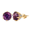 Afrikanische Amethyst und Zirkon-Ohrringe - 8,24 ct.
