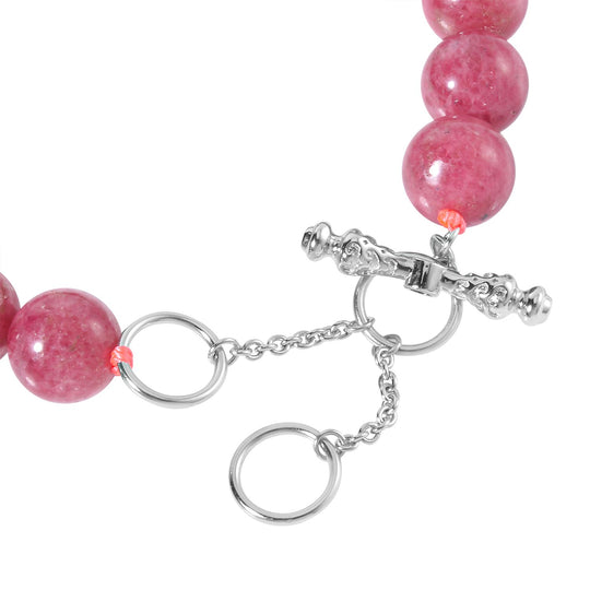 AAA Rhodochrosit, Roter Granat Armband ca. 18 cm 925 Silber rhodiniert ca. 157.09 ct