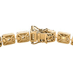 Natürlicher, äthiopischer Welo Opal Armband ca. 20 cm 925 Silber Gelbgold Vermeil ca. 4.29 ct