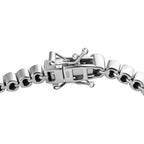 Weißes Diamant Armband, ca. 18 cm, 925 Silber platiniert, ca. 0.25 ct