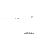 Weißes Diamant Armband, ca. 18 cm, 925 Silber platiniert, ca. 0.25 ct