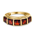 Mosambik Granat Ring, 925 Silber vergoldet, (Größe 16.00) ca. 4.38 ct