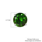 Grüner Zirkonia Ohrringe, 925 Silber ca. 6.45 ct