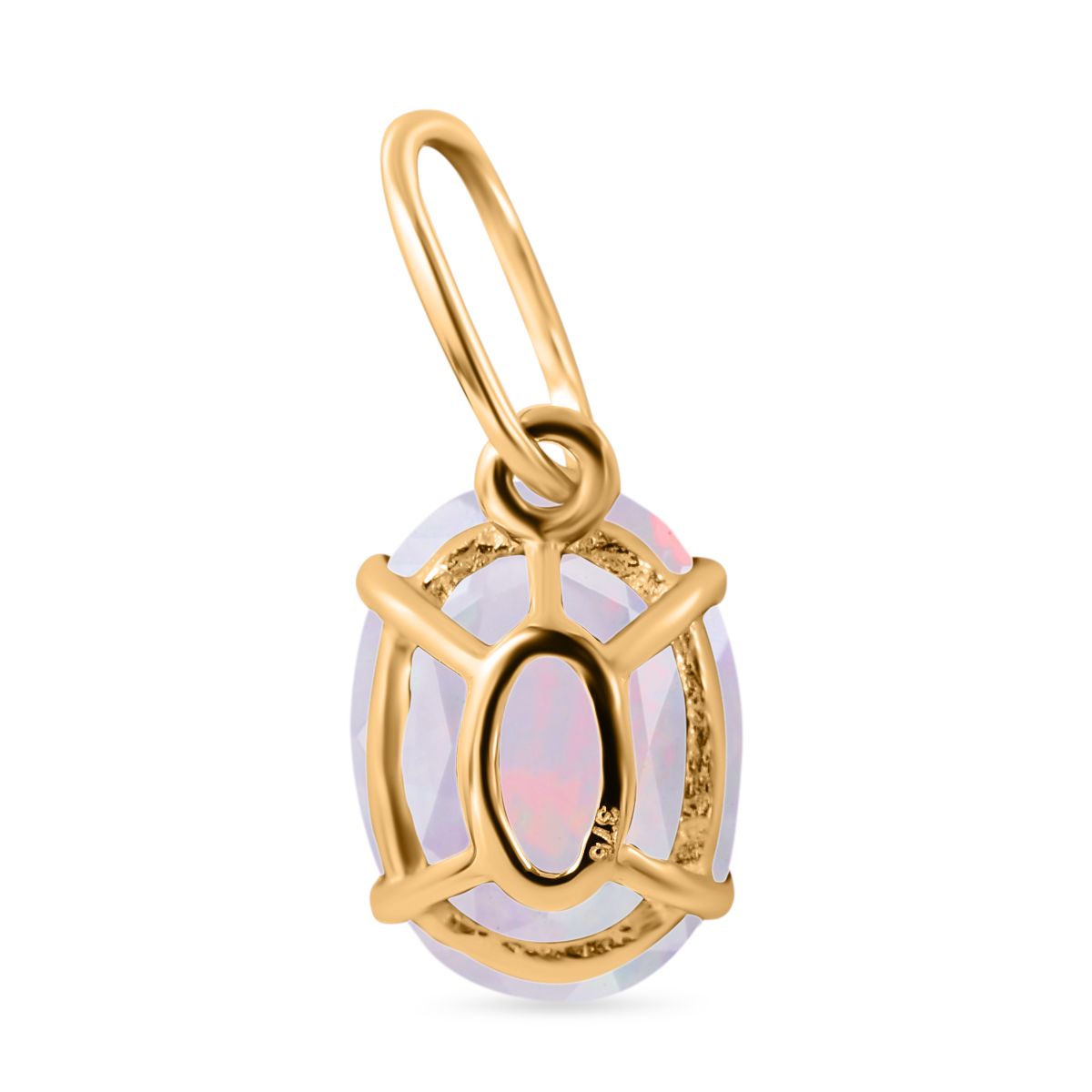 AA Natürlicher, äthiopischer Welo Opal Anhänger 375 Gold ca. 0.79 ct