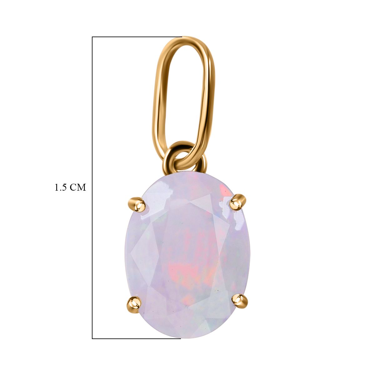 AA Natürlicher, äthiopischer Welo Opal Anhänger 375 Gold ca. 0.79 ct