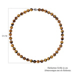 Gelbes Tigerauge Halskette ca. 50 cm 925 Silber rhodiniert ca. 335.00 ct