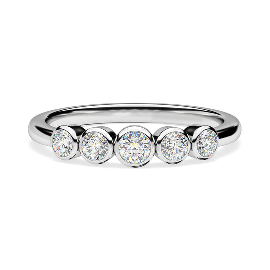 Weißer Diamant Ring 375 Gold (Größe 18.00) ca. 0,50 ct
