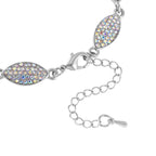 Mehrfarbiger Kristall Armband, ca. 20 cm